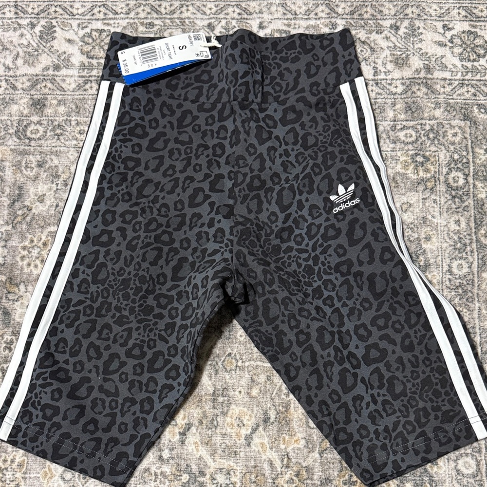Adidas women’s  Black Leopard Print Leggings